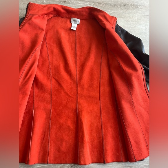 Chico's Jacket 100% Leather Size M 8 - Picture 8 of 10